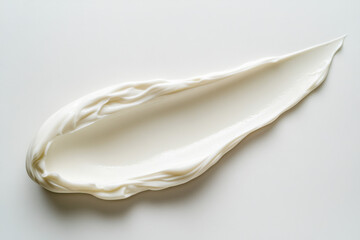 Artistic cream swirl kitchen food photography minimalistic style top-down view culinary concept