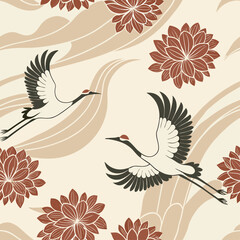 Inspired by traditional kimono fabrics stylized