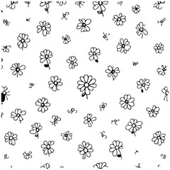 Daisy Delightful Hand-Drawn Floral Pattern Art