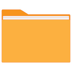 Obraz premium orange file folder with document icon