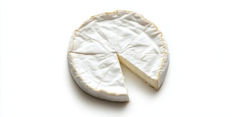 Creamy Camembert cheese wheel sliced and ready to serve A delicious French cheese for a sophisticated palate perfect for sharing