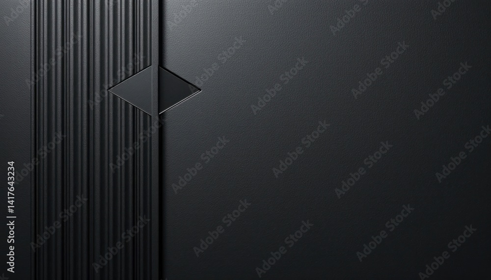 Poster creating a minimalist black design element for modern digital art studio setting graphic content sle