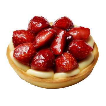 Tartelette aux Fraises with Glazed Strawberries and Vanilla Cream &ndash; Elegant French Fruit Tartlet
