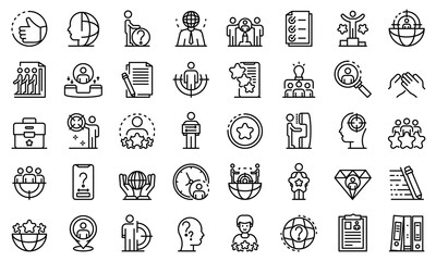 Employment and Human Resources icons