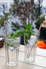 Elderflower infusion with fresh mint.