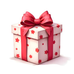 2D Watercolor Painting Cartoon Gift Box Many Bows Ribbons Patterns