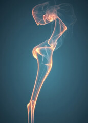 Obraz premium Elegant smoke figure art abstract design digital creation soft environment artistic viewpoint fluid concept