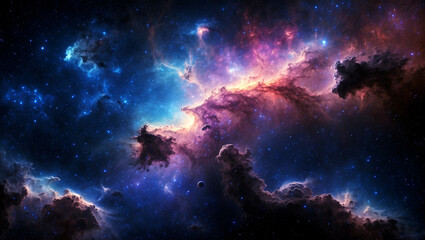 Vibrant nebula illuminating the mysteries of space