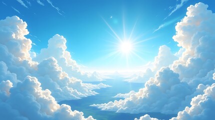 Abstract soft focus sky clouds background