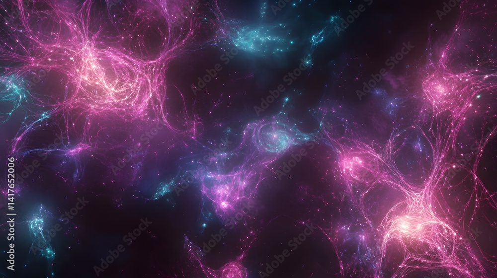 Aufkleber abstract representation of ai neural network for innovative art