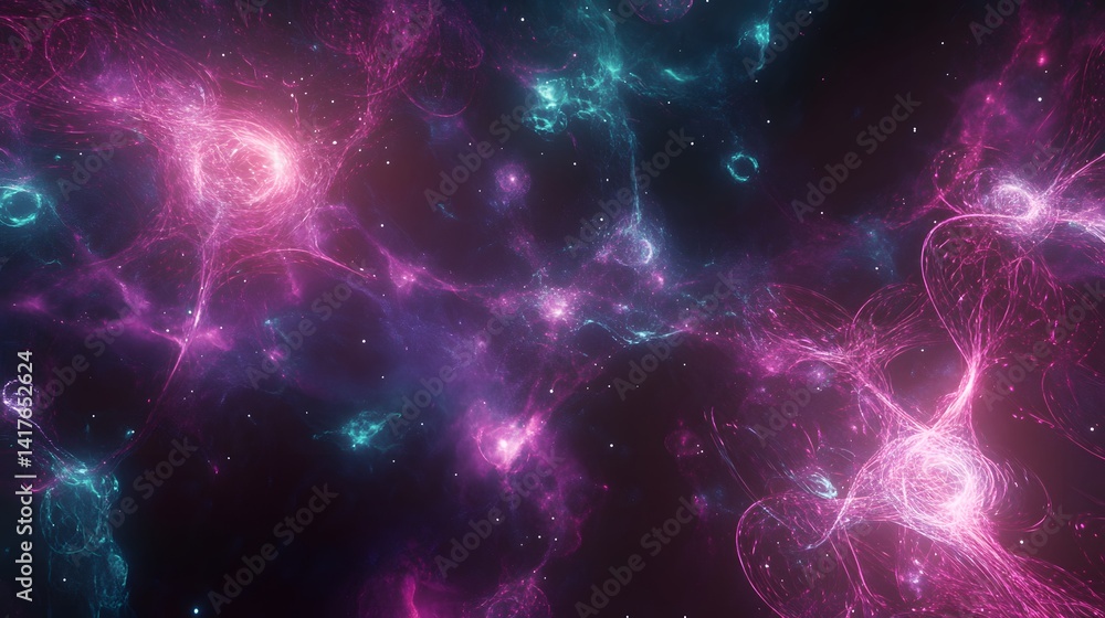 Aufkleber abstract art of ai neural network for technological innovation