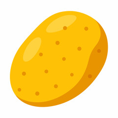 Fresh farm potato vector on white background.