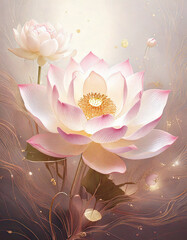 Divinely shining lotus background