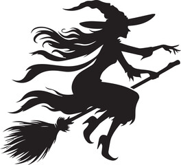 silhouette Halloween witch