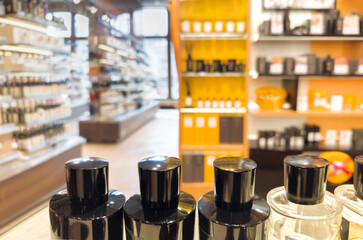 buying perfume  in a perfume shop