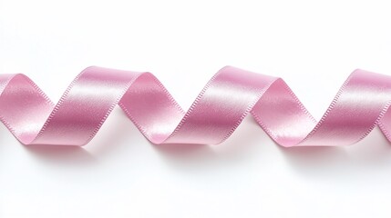 Pink ribbon, spiral, smooth