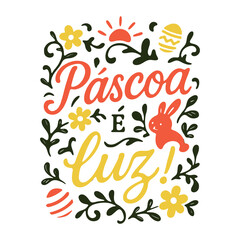 Letras Feliz Páscoa em Português Brasileiro	