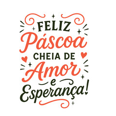 Letras Feliz Páscoa em Português Brasileiro	