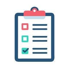 Clipboard with List Icon Representing Reading and Task Organization