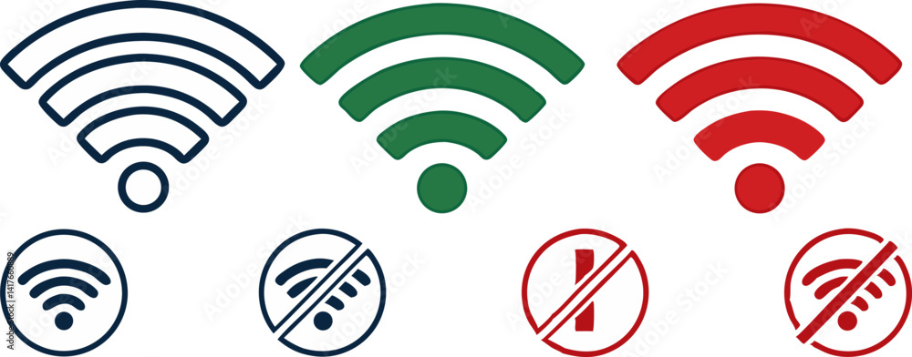 Poster wifi wireless internet signal vector icon