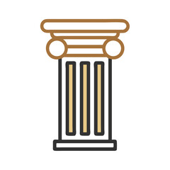 Column Pair Icon Representing Classical Education and Scholarly Foundations