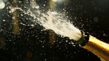Celebration theme with splashing champagne © Jag_cz