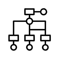 Flow Diagram Icon Representing Logic or Decision-Making Process