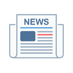 Newspaper Icon Representing Academic Newsletter and Educational Updates