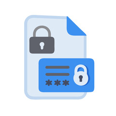 Password File Icon Representing Secure Login and Data Protection