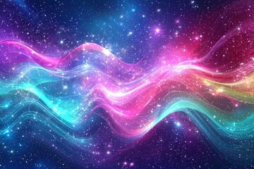 Fototapeta premium Cosmic Spectrum Background Featuring Vibrant and Radiant Hues of Celestial Origin