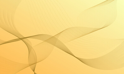 yellow orange smooth lines wave curves on soft gradient abstract background