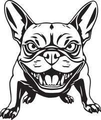 French bulldog. Vector illustration