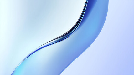 Elegant 3D render of a translucent blue glass curve on a clean, soft white-to-blue gradient background. Minimalist and modern, perfect for tech, design, or abstract visuals.

