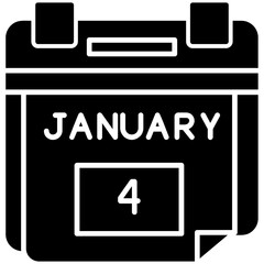 4th January Date Icon