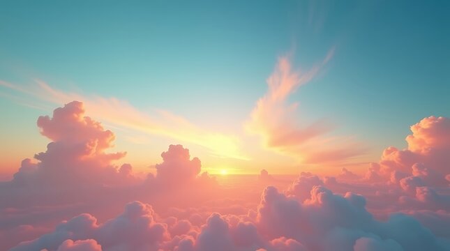Blurred pastel sunset background image