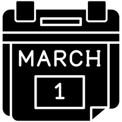 1st March Date Icon