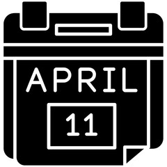 11th April Date Icon