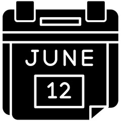 12th June Date Icon