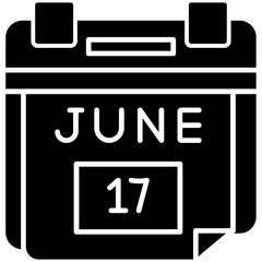17th June Date Icon