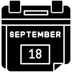 18th September Date Icon