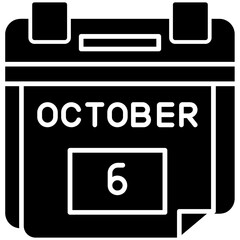 6th October Date Icon