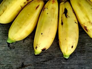 Ripe and fresh Golden Banana fruit is ready to eat