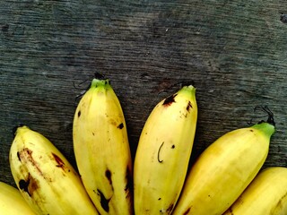 Ripe and fresh Golden Banana fruit is ready to eat