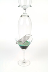 Cocktails on a white background