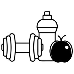 healthy food and fitness