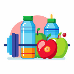 healthy food and fitness