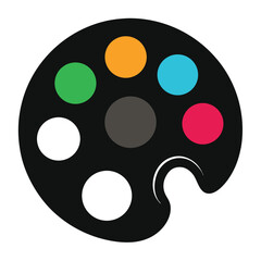 Obraz premium art palette black vector graphic