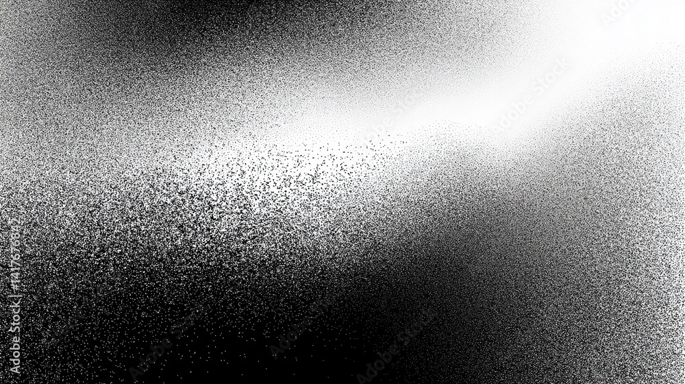 Poster grainy gradient background fading from black to white with soft vignette evokes mystery transition a