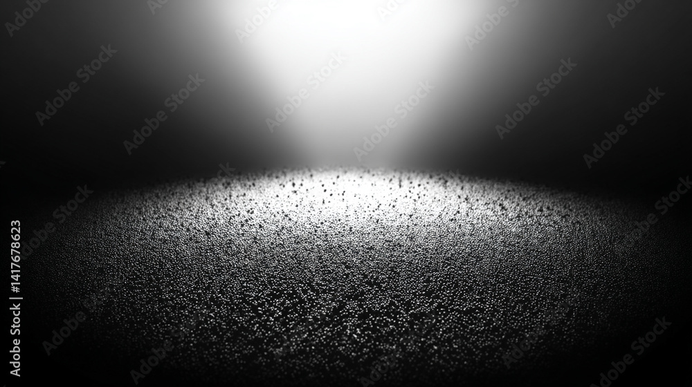 Poster grainy gradient background fading from black to white with soft vignette evokes mystery transition a