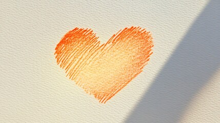 Single line heart sketch with perfect balance on textured paper surface made with Generative AI technology

